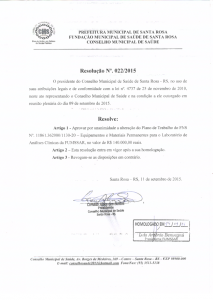 Resolução 022/2015 CMS